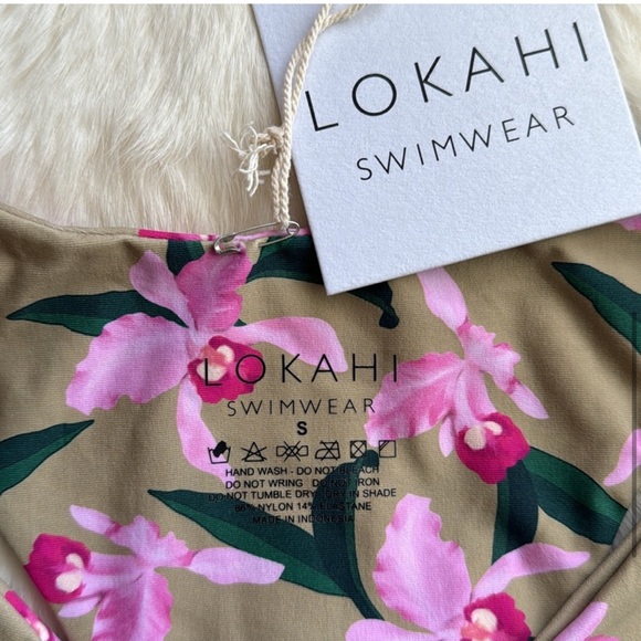 Lokahi Swim Pink Orchid V-Cut Bikini Bottom - Picture 2 of 4